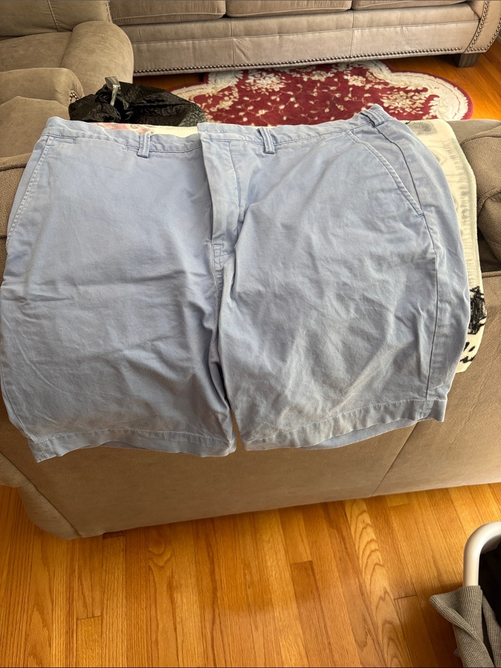 Polo by Ralph Lauren Light Blue Flat Front Chino Shorts